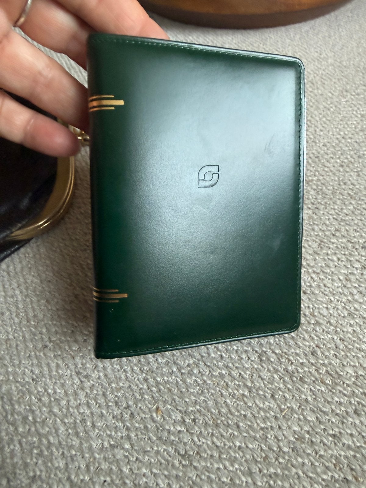 Vintage agenda Succes groen runderleder nieuw, Diversen, Ophalen of Verzenden