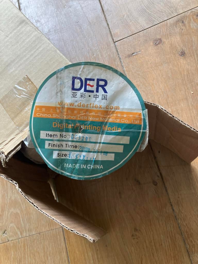 Canvas op rol - 3 ongebruikte rollen (1.52m x 18m), Ophalen, Overige typen, Nieuw, Overige materialen