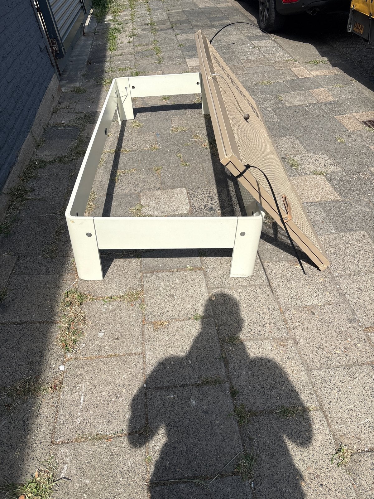 Auping bedframe met spiraalbodem, Ophalen, Z, Eenpersoons, Beige