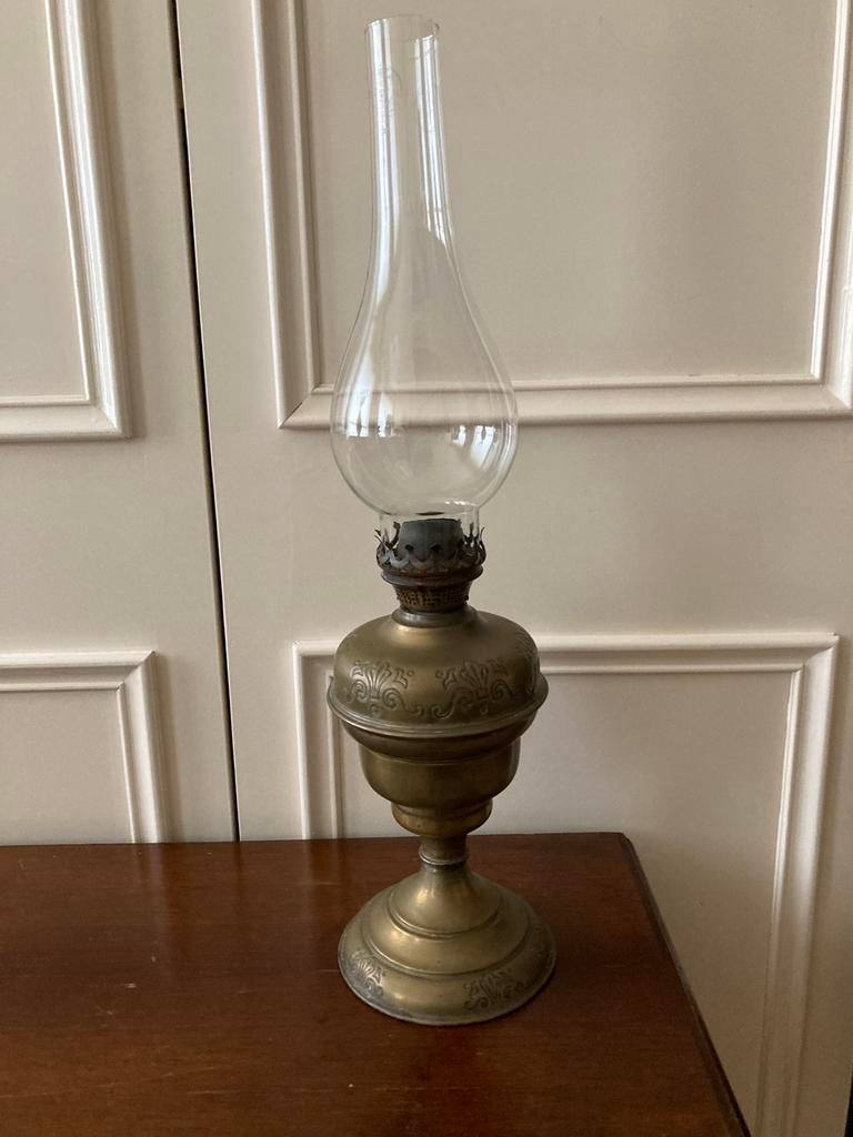 Koperen olielamp, Antiek en Kunst, Antiek | Lampen, Ophalen of Verzenden