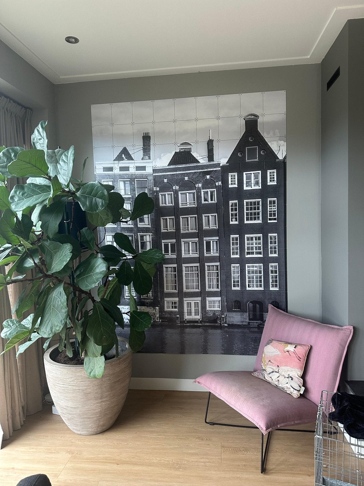 Ixxi Amsterdams grachtenpand (uniek), Ophalen, 125 cm of meer, Zo goed als nieuw, Foto of Poster