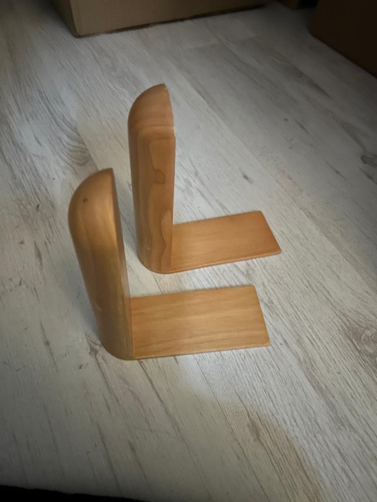 houten boekensteunen, Ophalen of Verzenden, Gebruikt