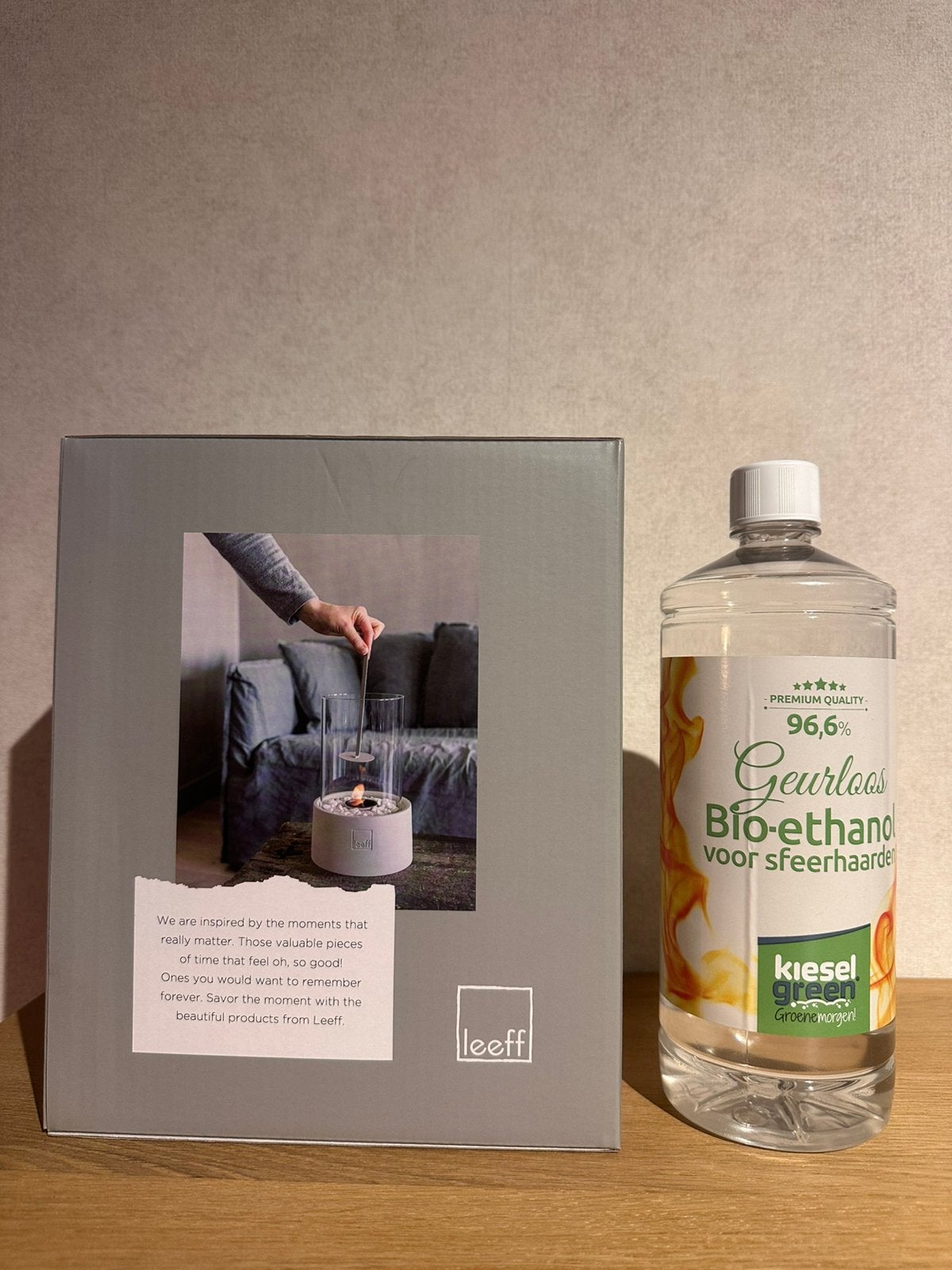 Leeff Bio-ethanol Sfeerhaard + fles Bio-ethanol, Ophalen, Nieuw