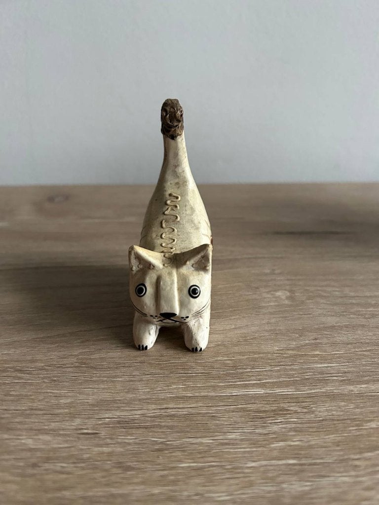 Houten kat midden 7, Ophalen, Gebruikt, Dier