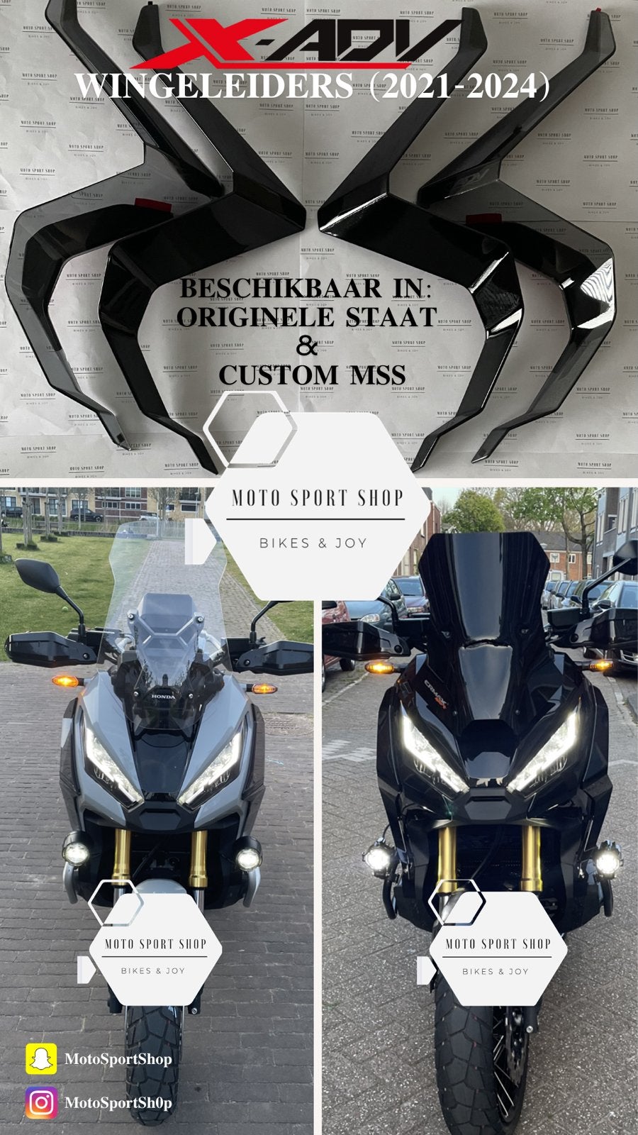 Honda X-ADV 750 Originele/Custom MSS windgeleiders 21-26, Ophalen