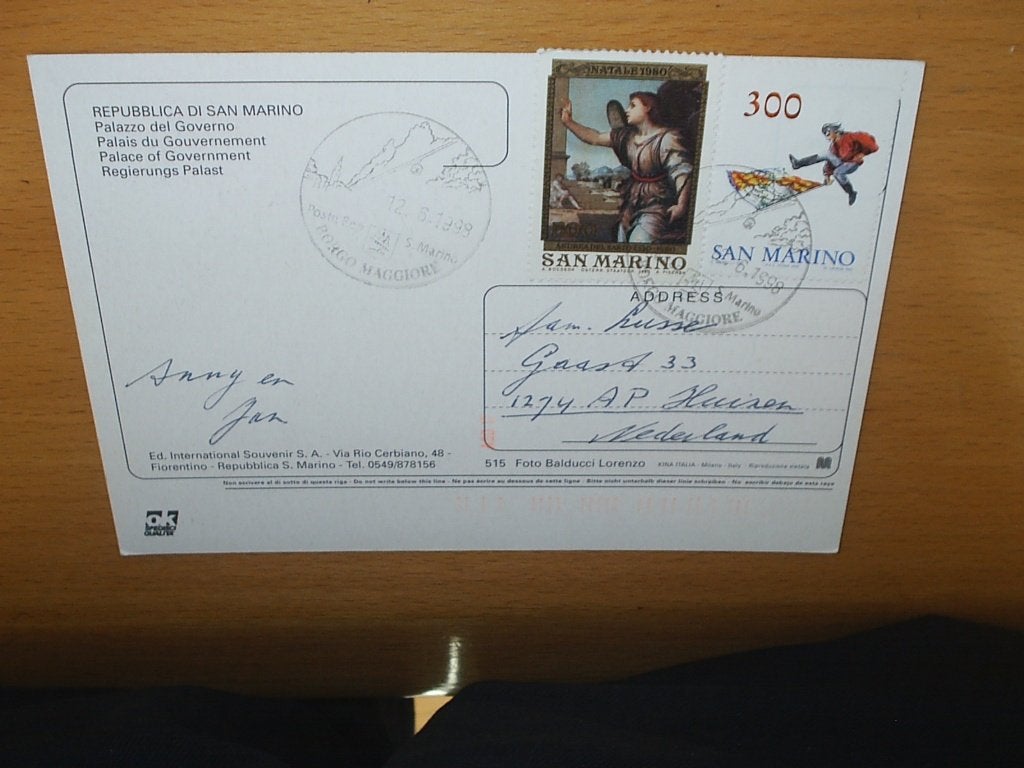 San Marino, Ophalen, Voor 1920, Gelopen, Frankrijk