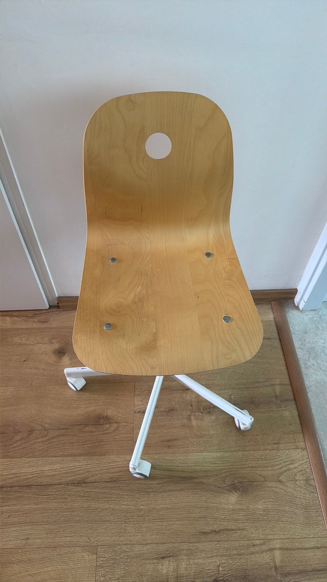 Bureaustoel hout, Huis en Inrichting, Bureaustoelen, Ophalen, Gebruikt, Bruin, Bureaustoel