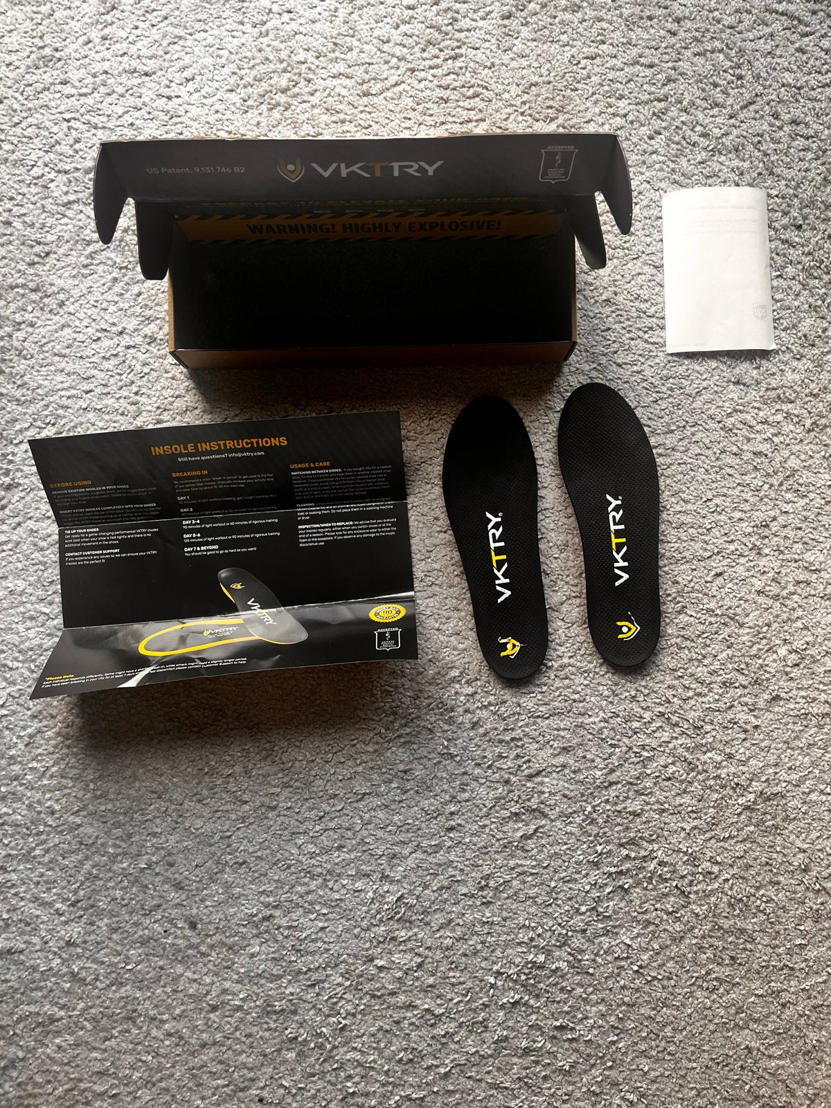 VKTRY Carbon Fiber Inlegzolen - Maat 39-3C (M8-8.5 F10-10.5), Ophalen of Verzenden, Zo goed als nieuw