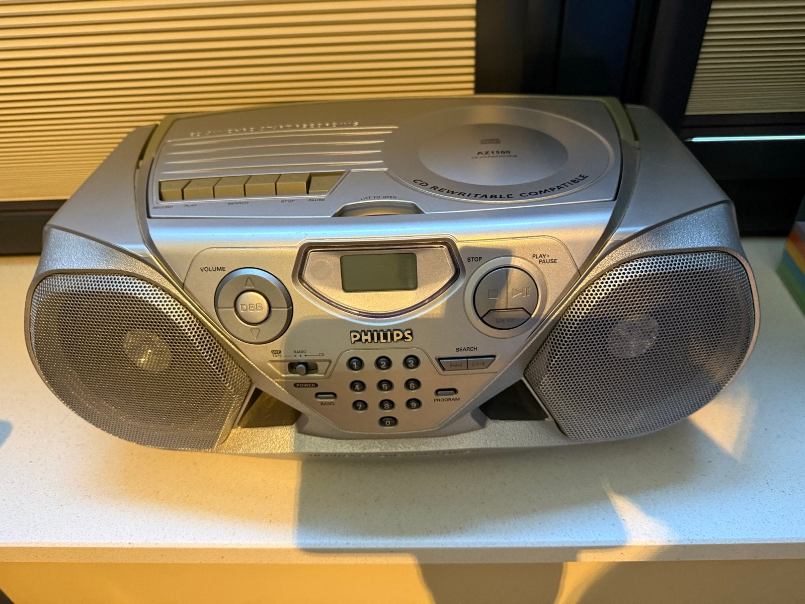 Philips AZ1500 CD Soundmachine - Draagbare Radio/CD-speler, Audio, Tv en Foto, Radio's, Ophalen, Gebruikt, Radio, Met cd-speler