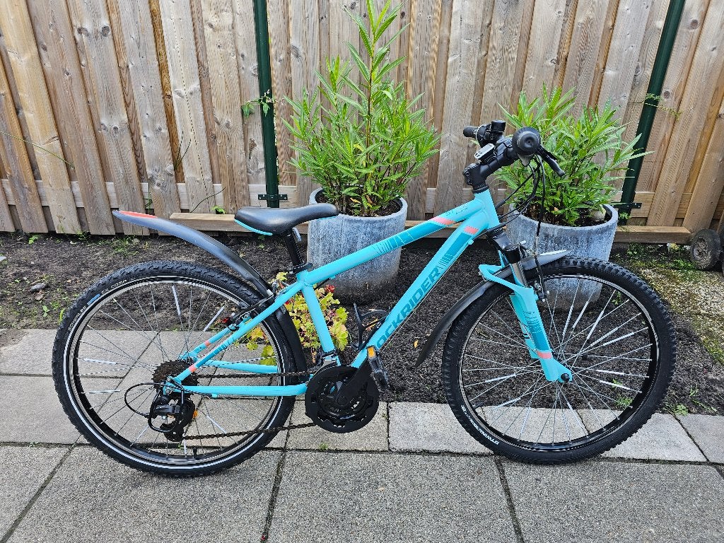 Btwin Rockrider ST500 Mountainbike 24inch  18 versnellingen, Ophalen, Zo goed als nieuw, 24 inch, Handrem