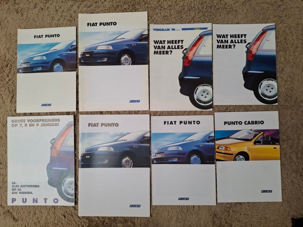 Uitgebreid lot autofolders Fiat Punto 1e generatie, Boeken, Auto's | Folders en Tijdschriften, Verzenden, Overige merken