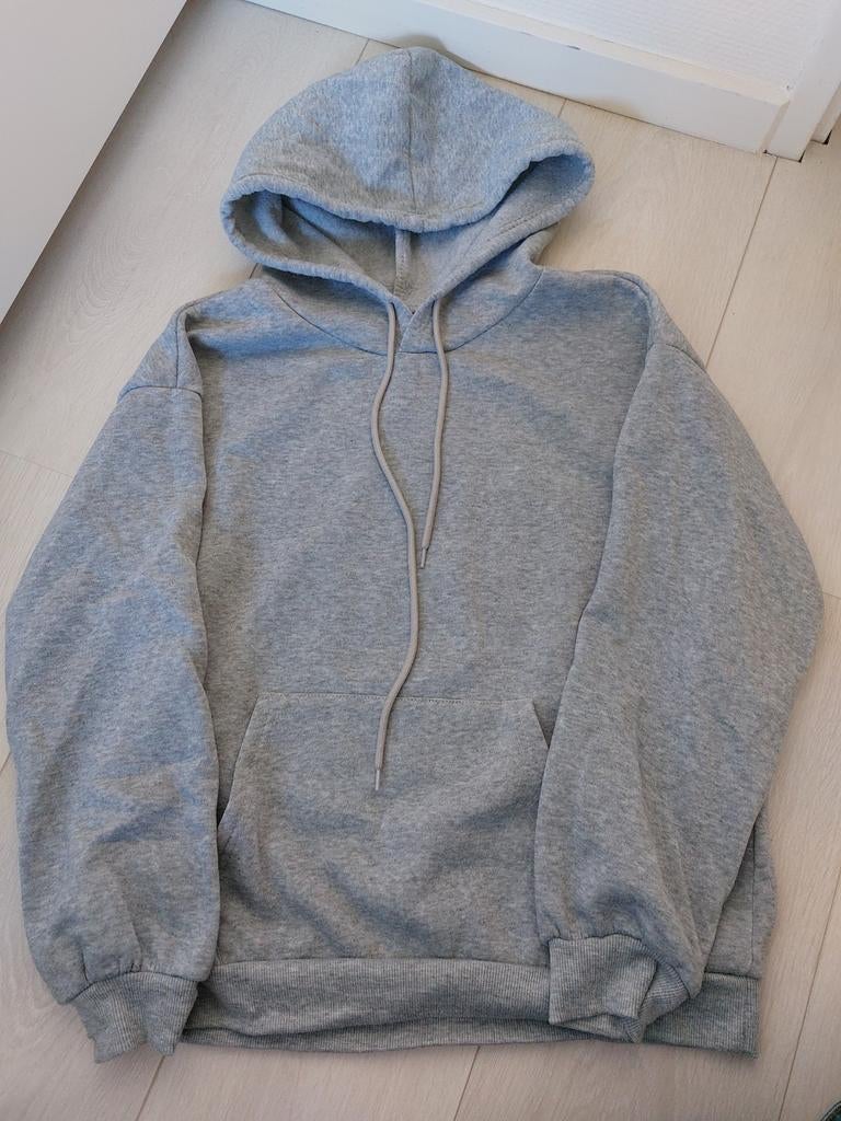 Hoodie, grijs, achterkant opdruk van een poolbal, S, Ophalen, Zo goed als nieuw, Maat 36 (S), Grijs