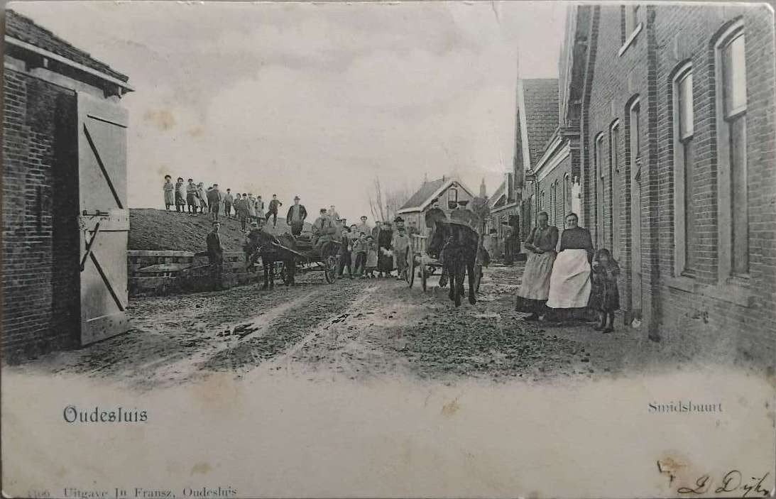 Oudesluis (NH) - Smidsbuurt, ca. 1905, Verzenden, Voor 1920, Gelopen, Noord-Holland