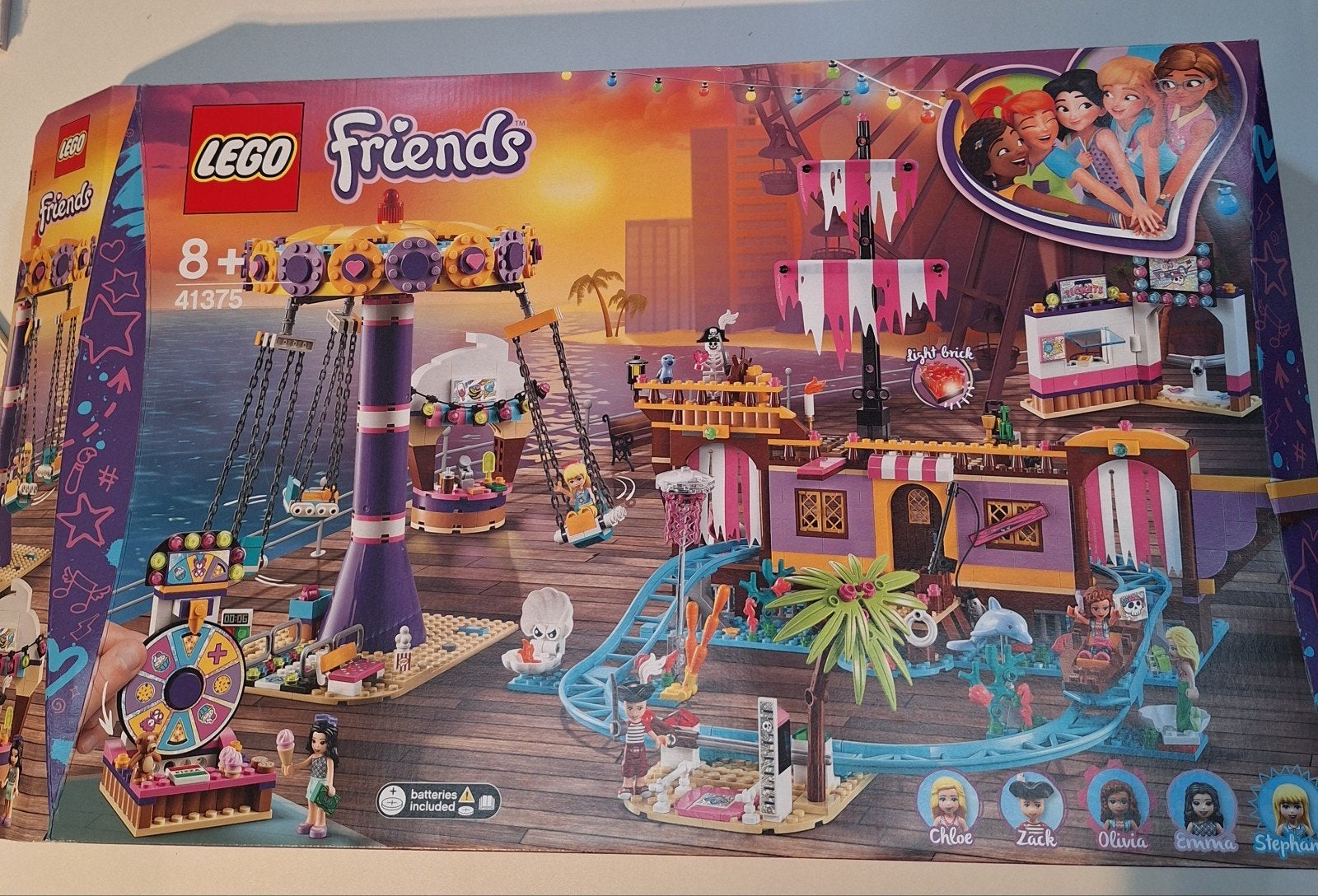 Lego friends 41375 heartlake city pier met kermisattractie, Ophalen of Verzenden, Zo goed als nieuw, Lego
