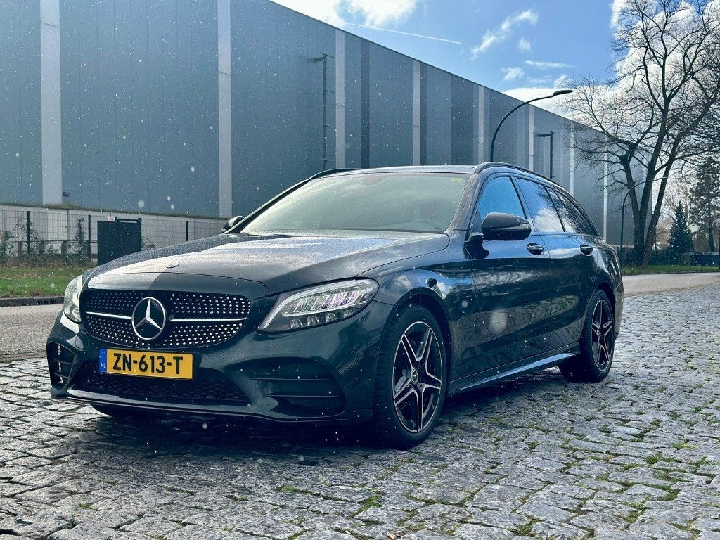 Mercedes-Benz C-Klasse C180 156pk 9G-TRONIC 2019 Groen, Auto's, Mercedes-Benz, Achterwielaandrijving, 1800 kg, Zwart, Stationwagon