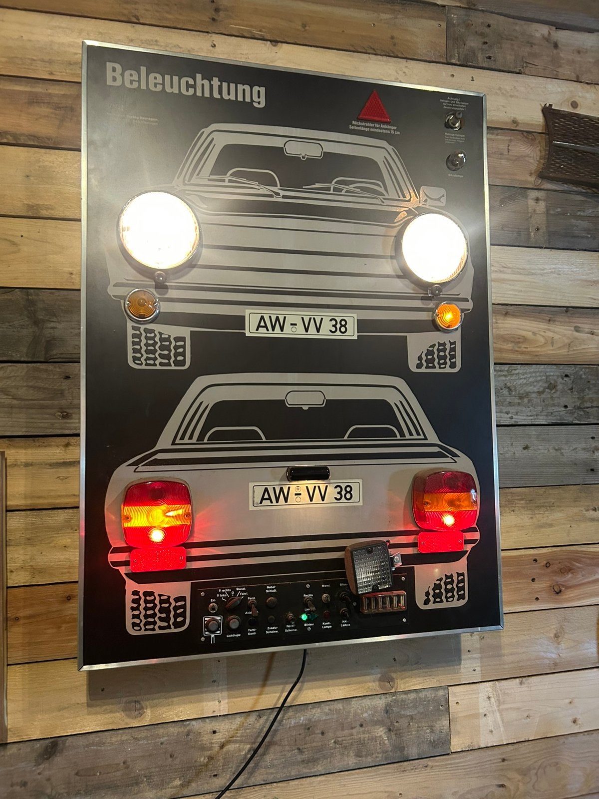 Leerbord autorijschool, leermiddel verlichting. Mancave, Ophalen, Zo goed als nieuw, Auto's