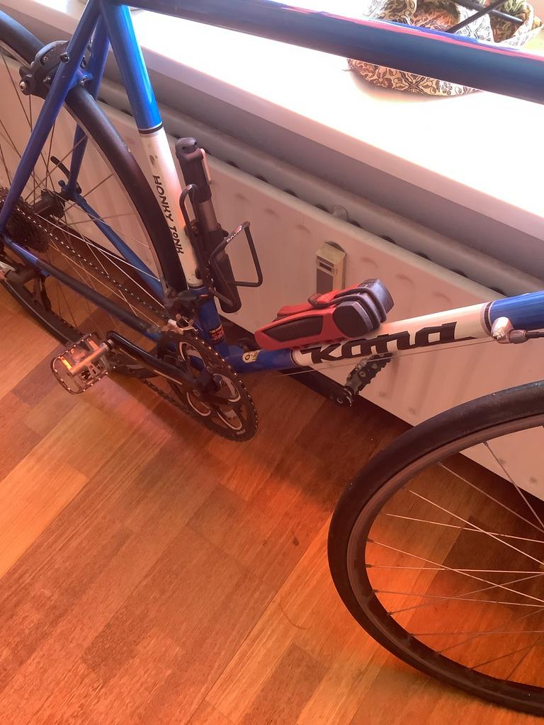 Kona Honky Tonk racefiets - Blauw/Wit frame 57cm, 28 inch, Gebruikt, Staal, 15 tot 20 versnellingen