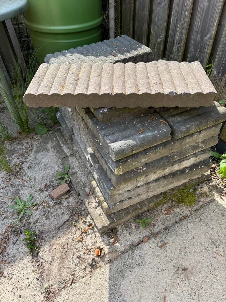 Pallisade beton randen grijs, Tuin en Terras, Ophalen, Gebruikt, 25 tot 50 cm, Overige typen