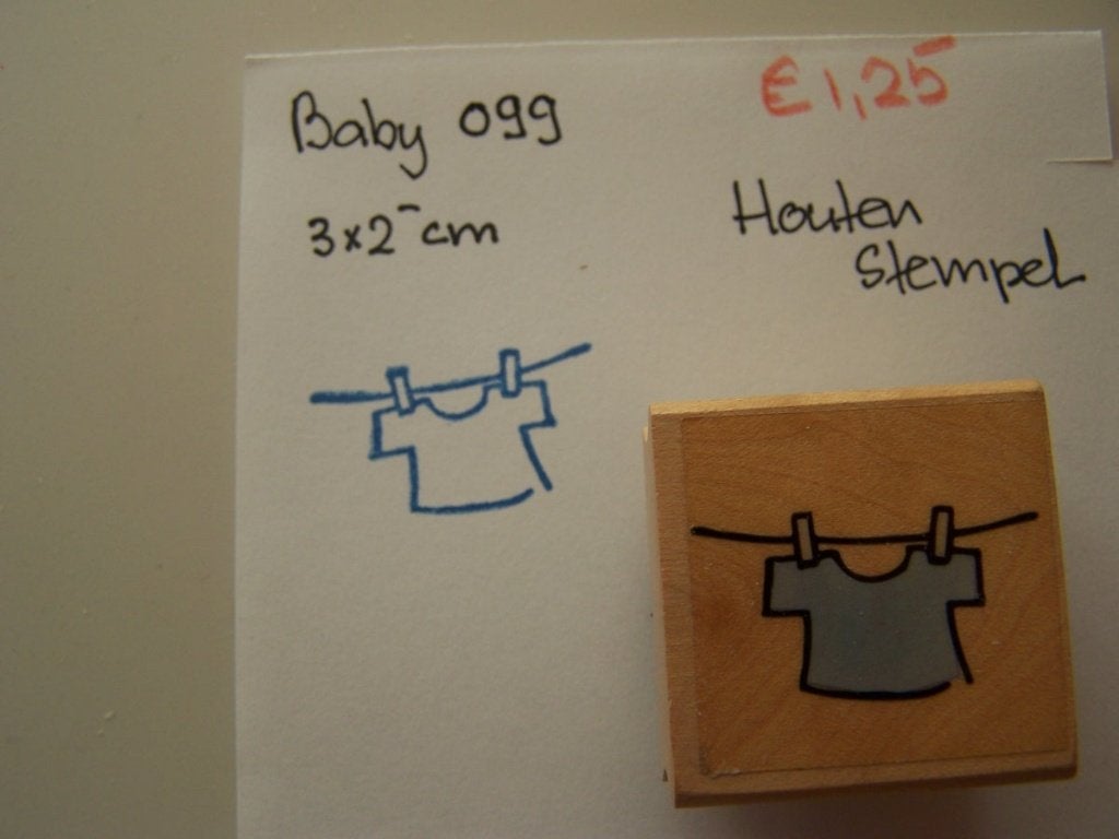 Baby 099 Houten stempel, Ophalen of Verzenden, Gebruikt, Houten stempel
