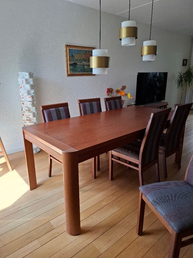 Tafel, Huis en Inrichting, Tafels | Eettafels, Ophalen, Gebruikt, 200 cm of meer, 50 tot 100 cm