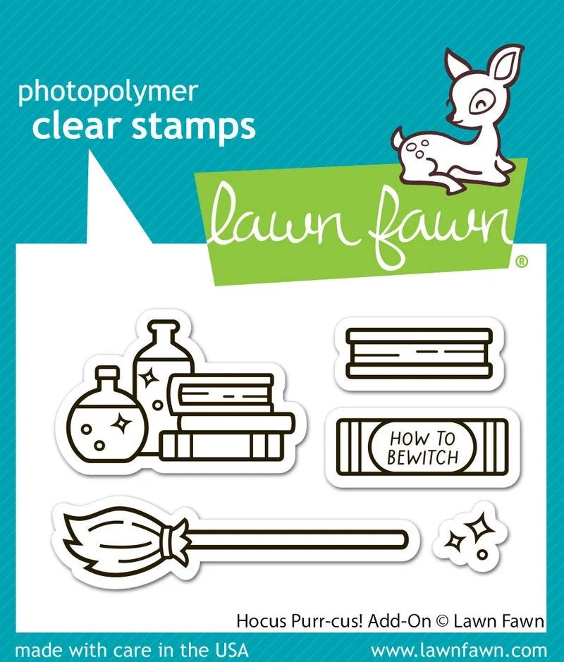 Lawn Fawn hocus purr-cus! add-on stempel LF4189 halloween, Hobby en Vrije tijd, Ophalen of Verzenden, Nieuw, Dieren, Overige typen