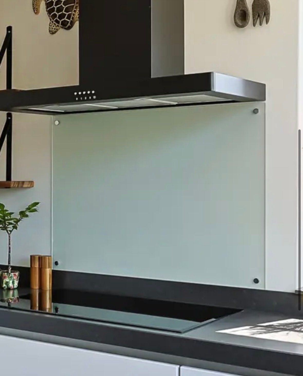Glazen achterwand voor keuken - spatwand, Ophalen, Zo goed als nieuw, Wit, Overige merken