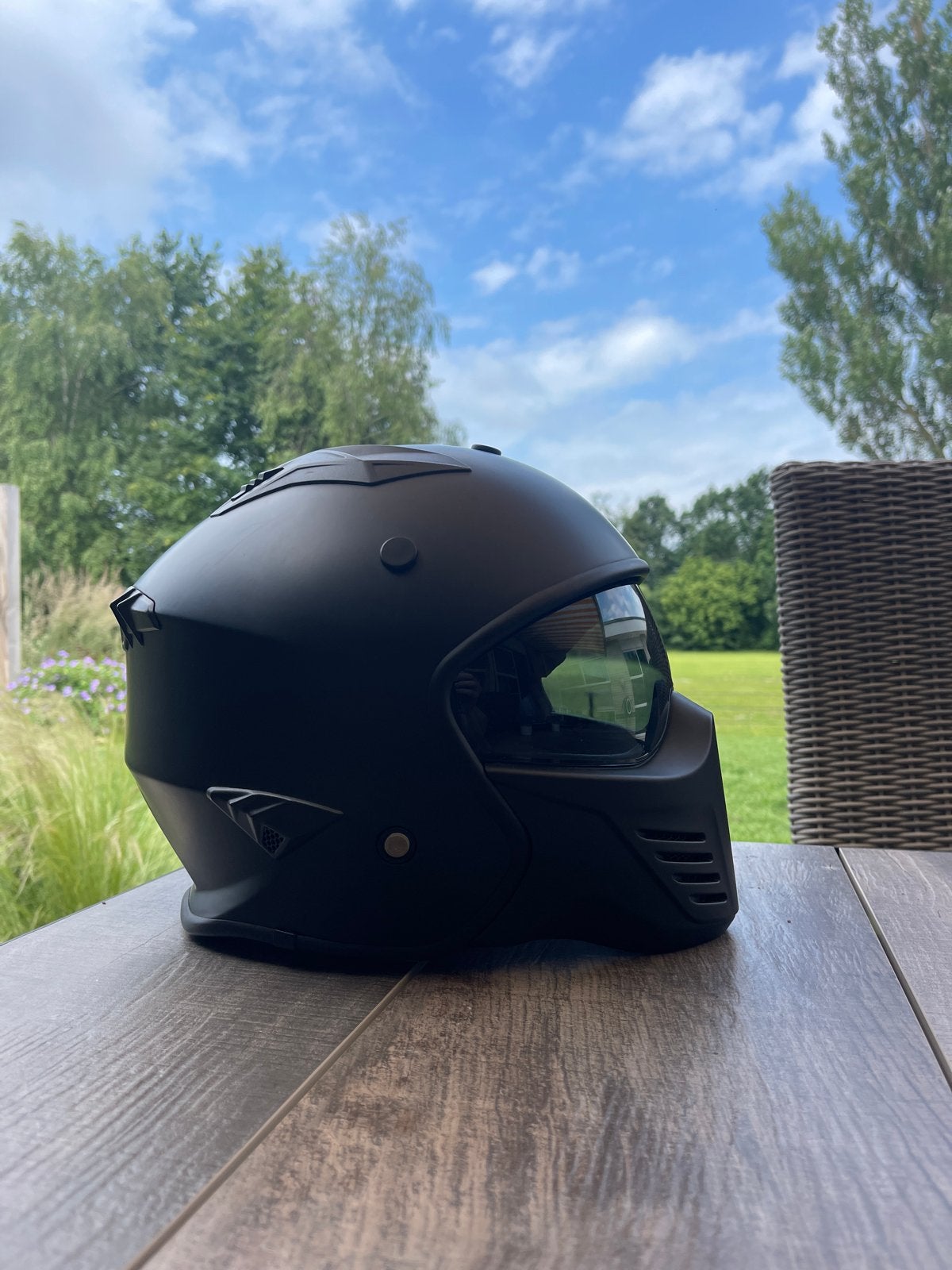 Vito Jet helm Mat Zwart - Maat L, Ophalen of Verzenden, Zo goed als nieuw