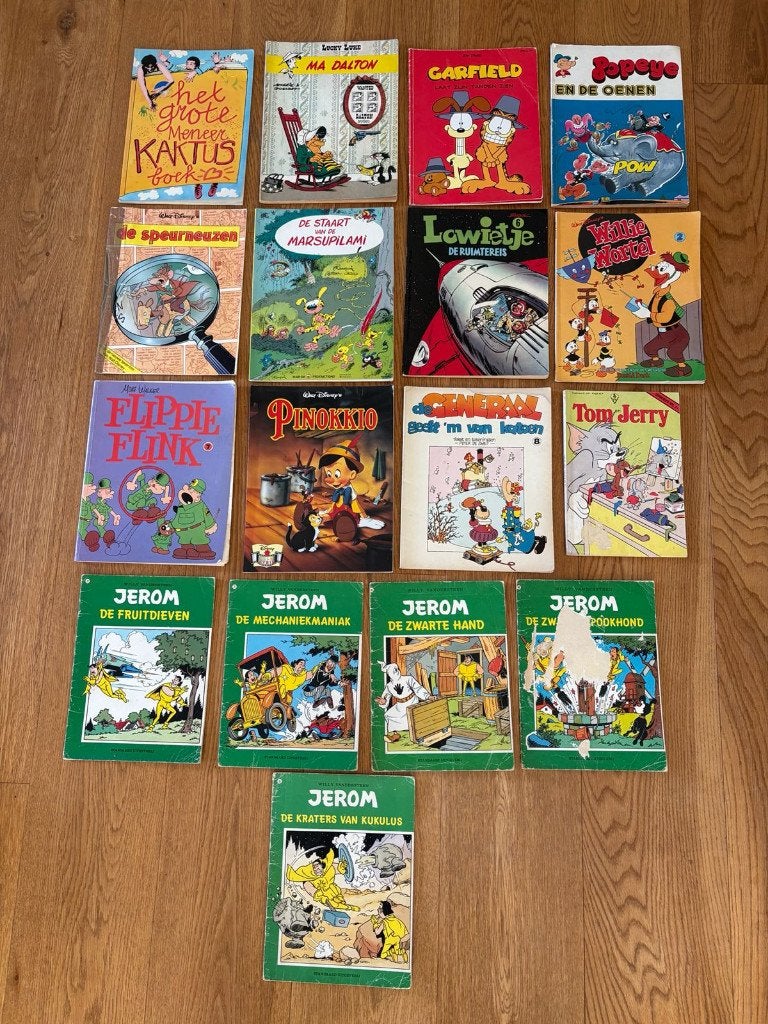 Diverse stripboeken o.a. Daltons, Garfield en Popeye, Meerdere stripboeken, Ophalen of Verzenden, Gelezen