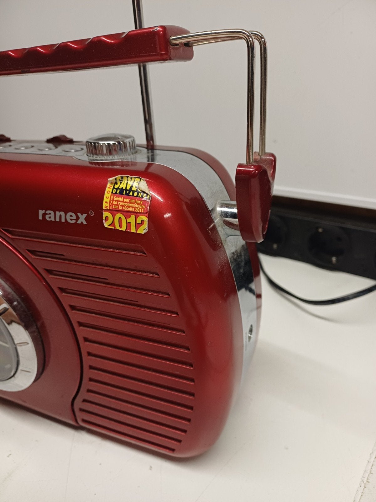 Ranex RX 2388 Vintage Radio met CD-speler - Rood/Chroom, Ophalen of Verzenden, Gebruikt, Radio, Met cd-speler