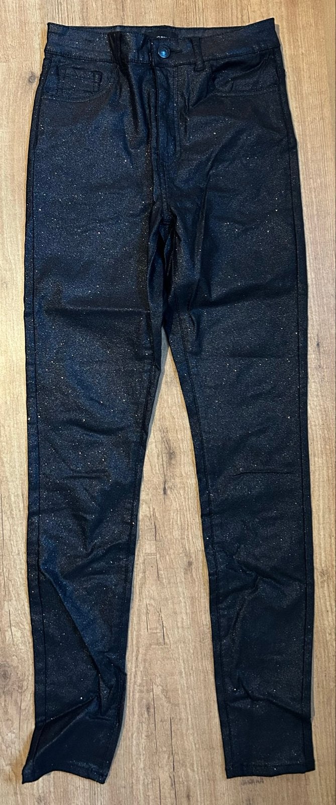 Vero Moda zwarte broek met glitters, zo goed als nieuw, Verzenden, Zwart, Zo goed als nieuw, Maat 36 (S)