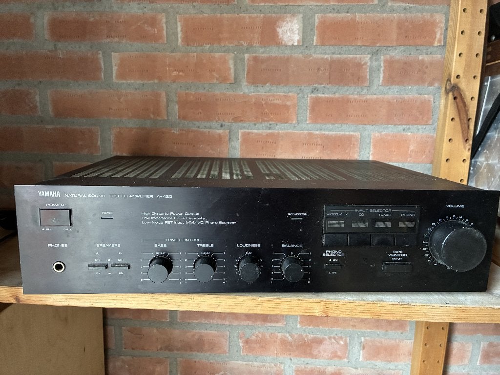 Yamaha A-420 Stereo Versterker, Audio, Tv en Foto, Versterkers en Receivers, Ophalen, Gebruikt, 120 watt of meer, Yamaha