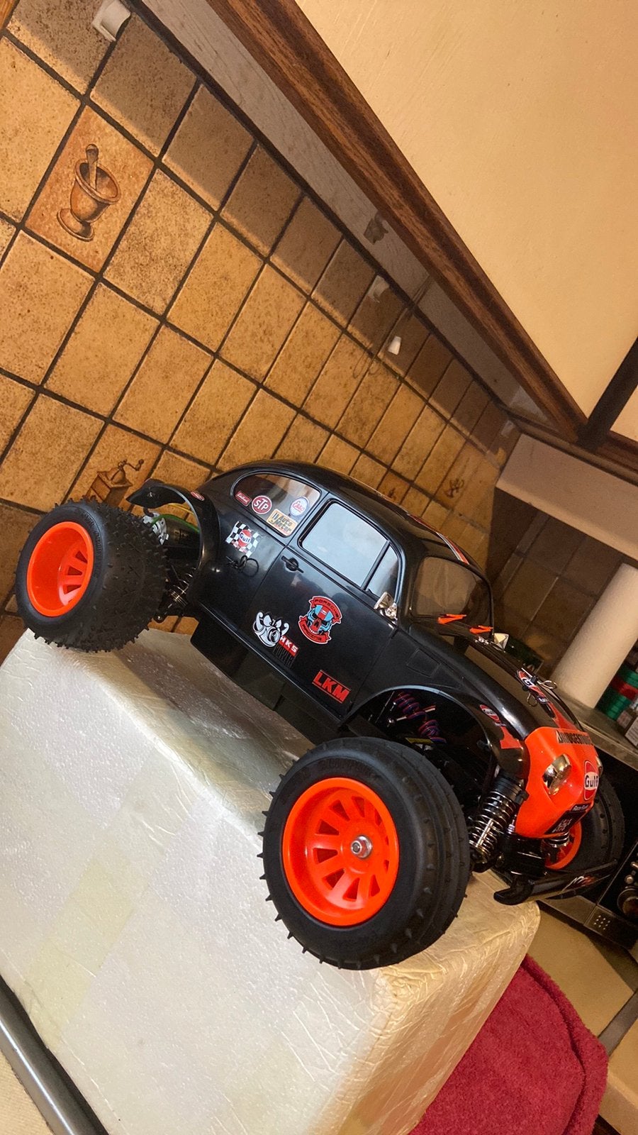 RC Tamiya Blitzer Custom “ GULF “ 2011 Nagelnieuw, Elektro, Auto offroad, Nieuw, Ophalen of Verzenden