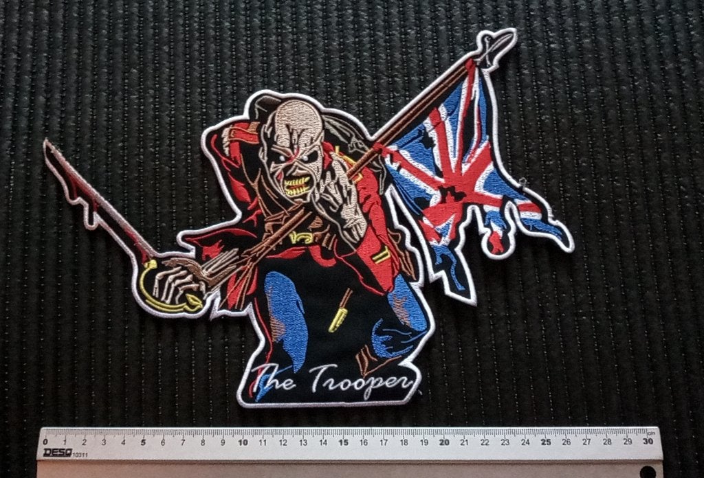 Iron Maiden erg  mooie shaped the Trooper patch 91, Ophalen of Verzenden, Nieuw, Kleding