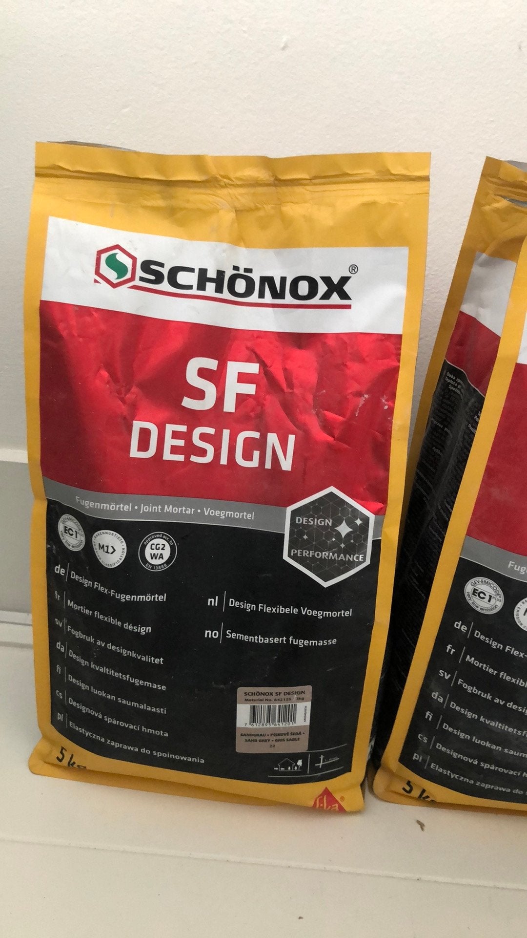 Schonox sf design sand grey 3,7 kg, Wandtegels, Zo goed als nieuw, Minder dan 5 m², Overige materialen