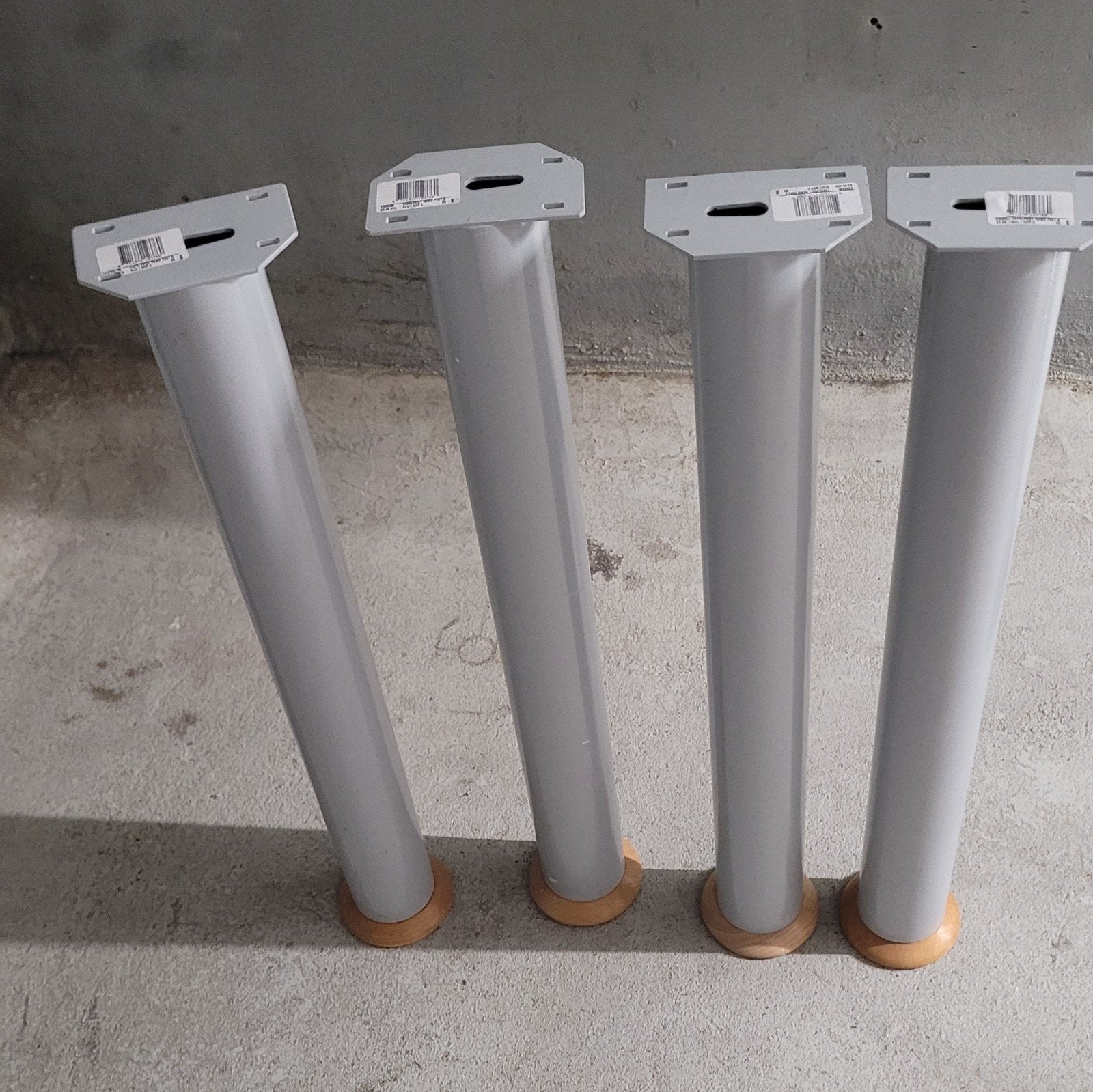 Aluminium tafelpoten te koop, Ophalen, Minder dan 50 cm, 50 tot 100 cm, Rond