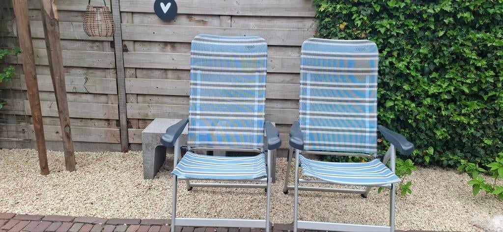 2x Crespo Campingstoel , Lichtgewicht en Comfortabel, Caravans en Kamperen, Kampeermeubelen, Ophalen of Verzenden, Gebruikt, Campingstoel