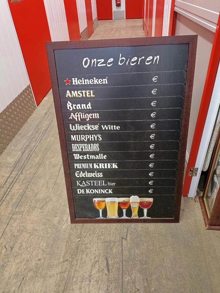 bier prijzen bord, Ophalen of Verzenden, Zo goed als nieuw, Reclamebord, Plaat of Schild, Overige merken