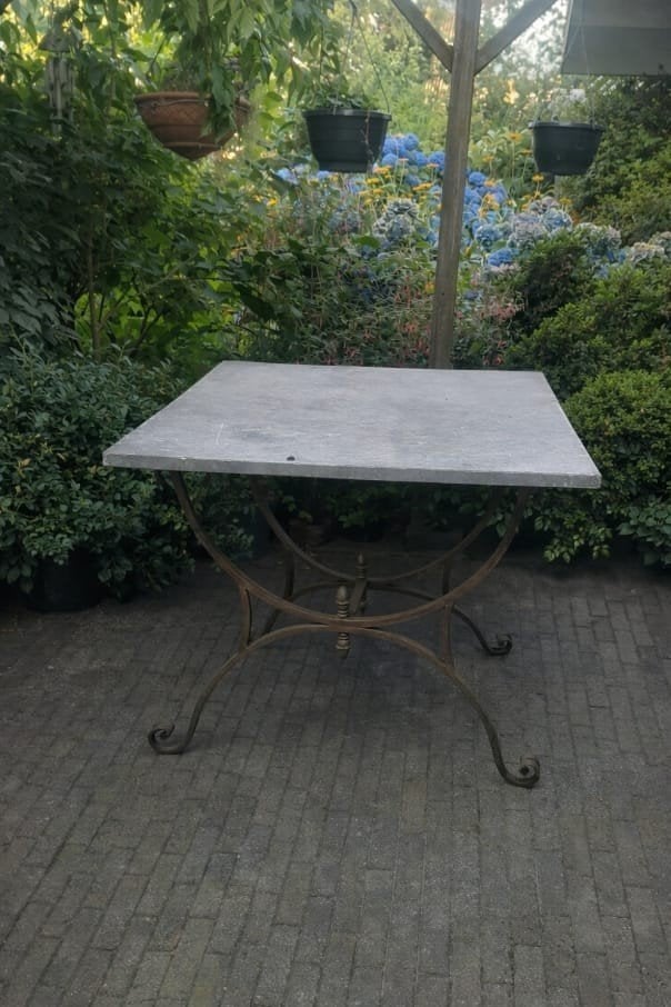 Smeedijzeren tuintafel 130x100cm, Ophalen, Gebruikt, Rechthoekig, Metaal