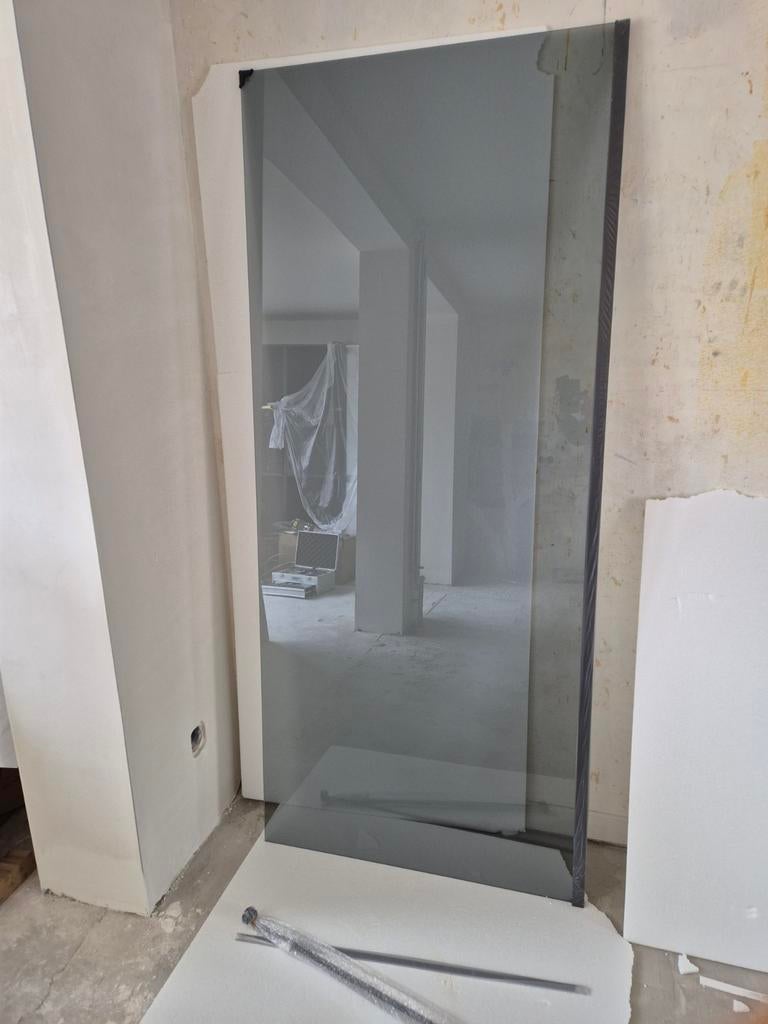 Douchewand smoked glas (nieuw), Huis en Inrichting, Ophalen, Overige typen, Nieuw, 50 tot 100 cm