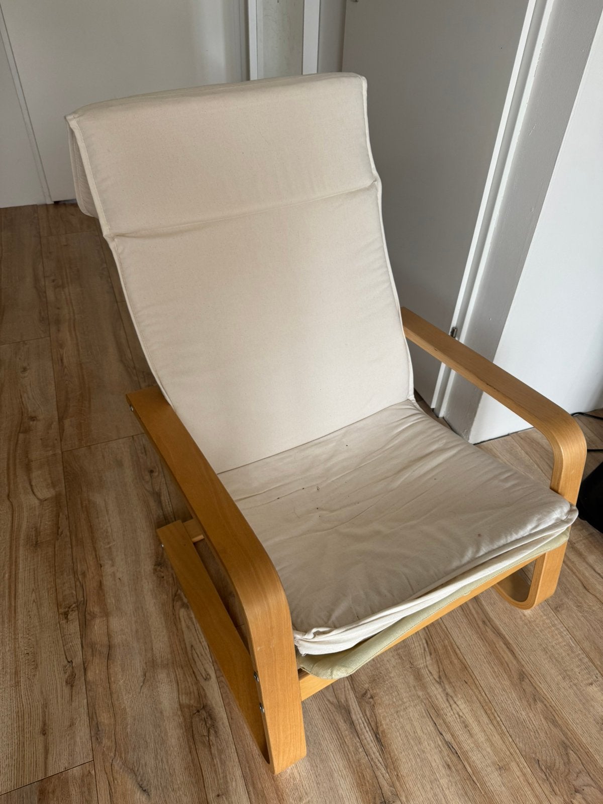 Ikea Poang stoel, Ophalen of Verzenden, Gebruikt, Wit, Eén