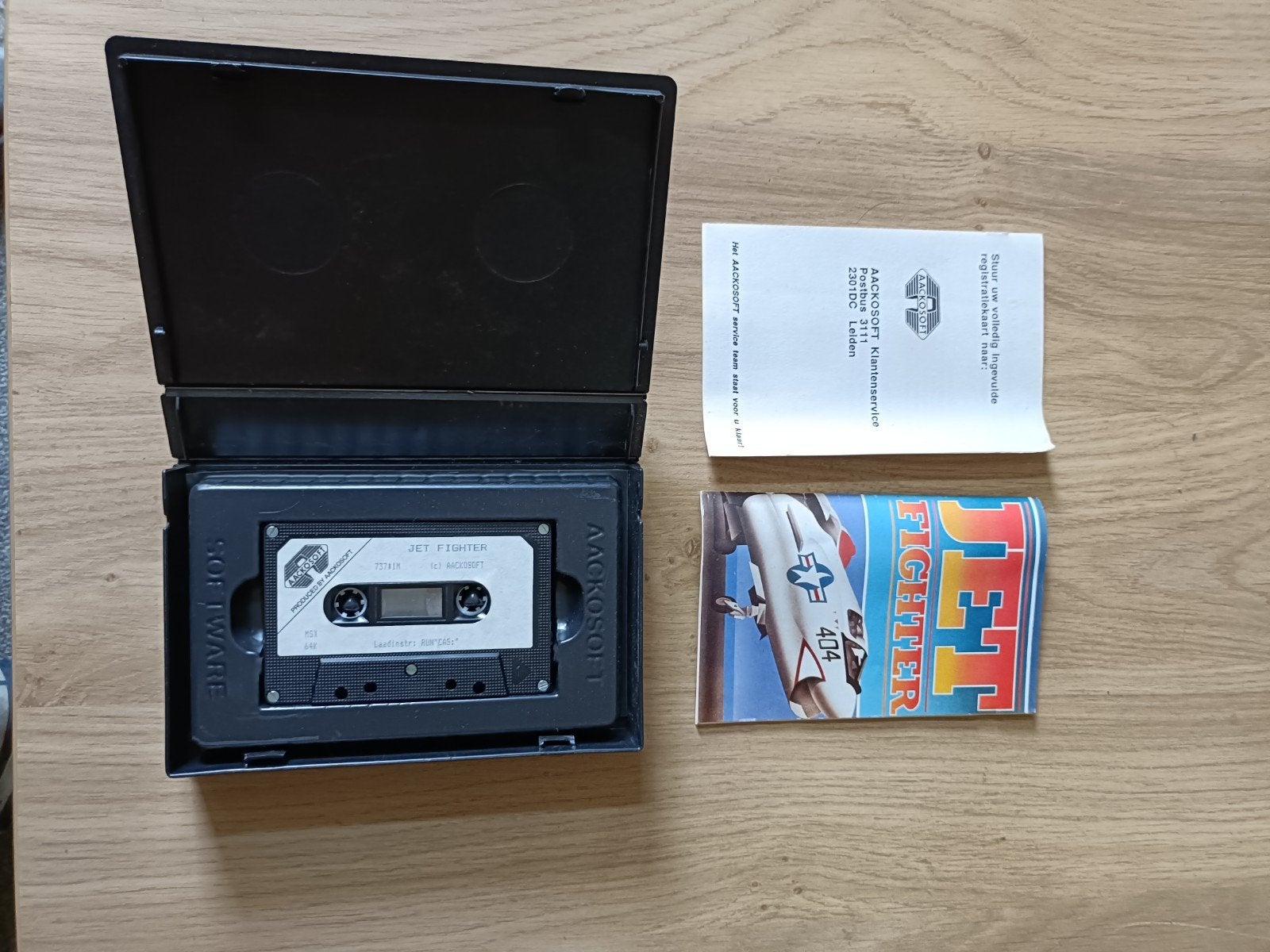 Jet Fighter 64K MSX Cassette Game CIB, Computers en Software, Ophalen of Verzenden
