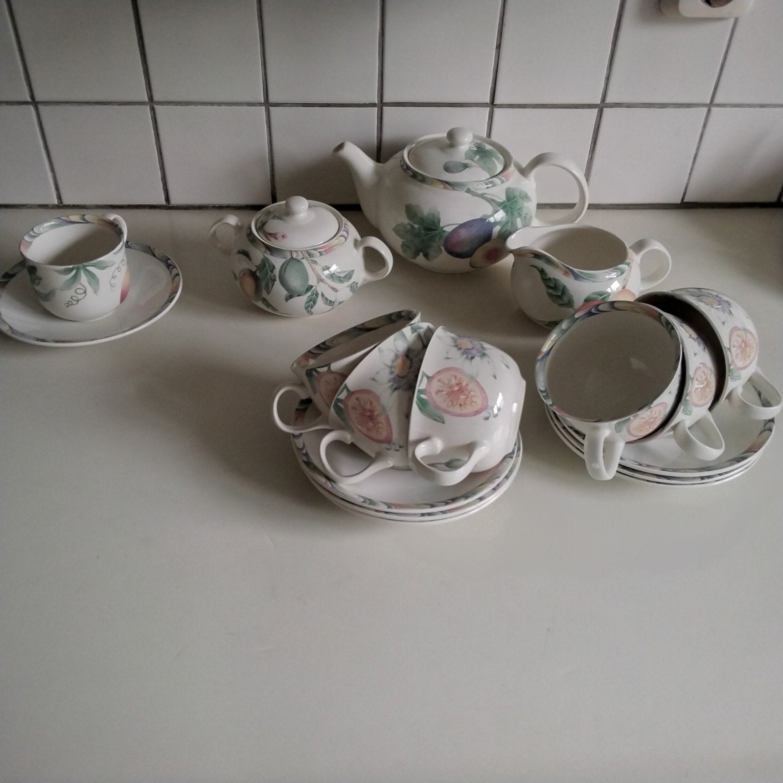 Engels  barratts theeservies naturelle  enz., Huis en Inrichting, Keuken | Servies, Ophalen of Verzenden, Zo goed als nieuw, Overige stijlen