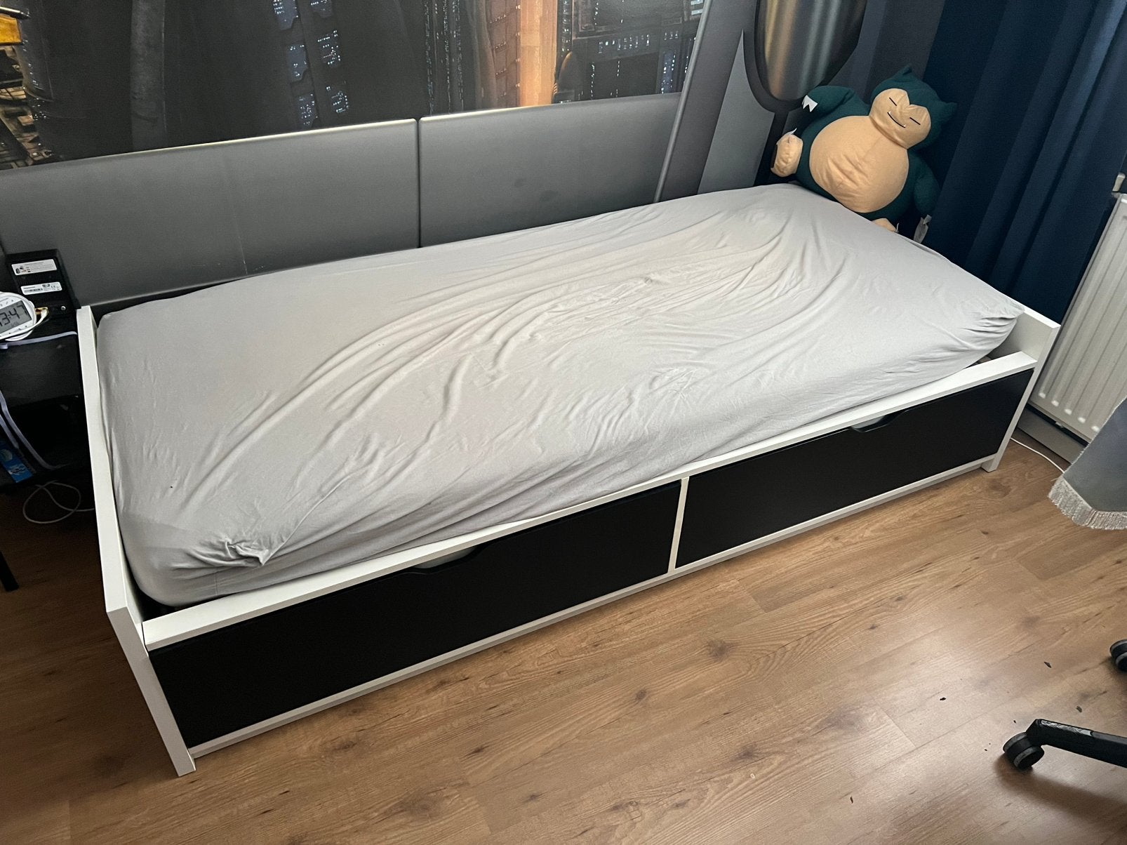 1 persoonbed Ikea Flaxa, 90 cm, Eenpersoons, Wit, Ophalen of Verzenden