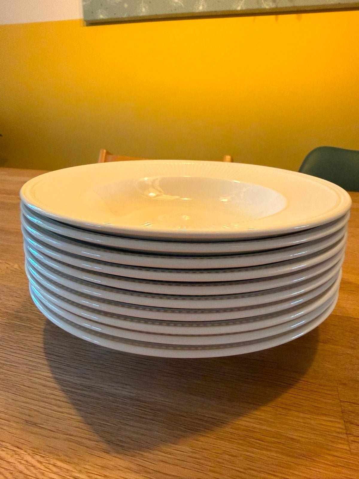 Wedgwood Windsor diepe borden - 10 stuks, Ophalen, Zo goed als nieuw, Porselein, Bord(en)