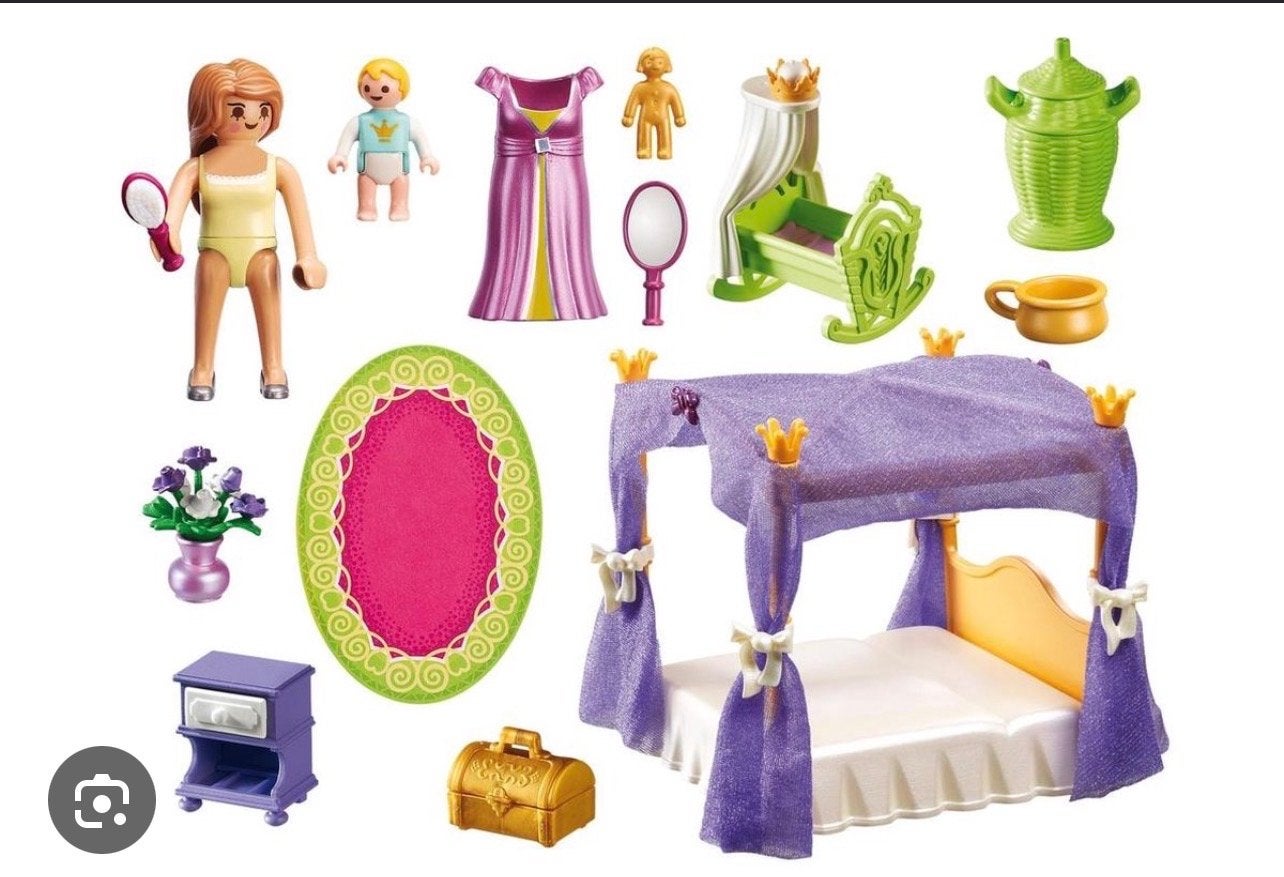 Playmobil Prinsessen Slaapkamer met Wiegje en Accessoires, Ophalen of Verzenden, Gebruikt