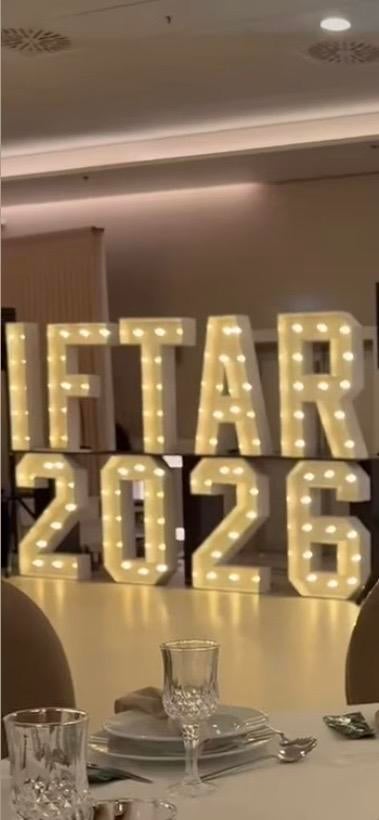 Te huur IFTAR lichtletters en styling, Hobby en Vrije tijd, Feestartikelen | Verhuur, Ophalen