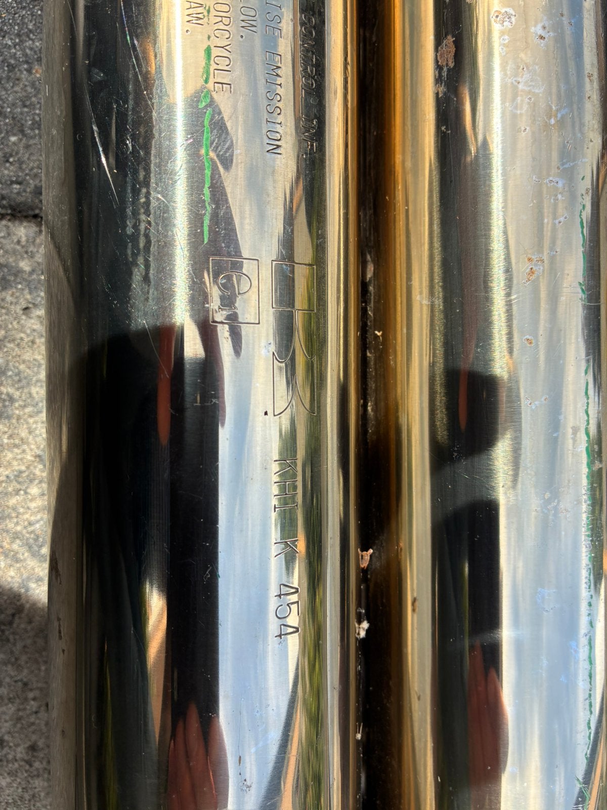 Kawasaki 2x dubbele uitlaten, Ophalen, Gebruikt