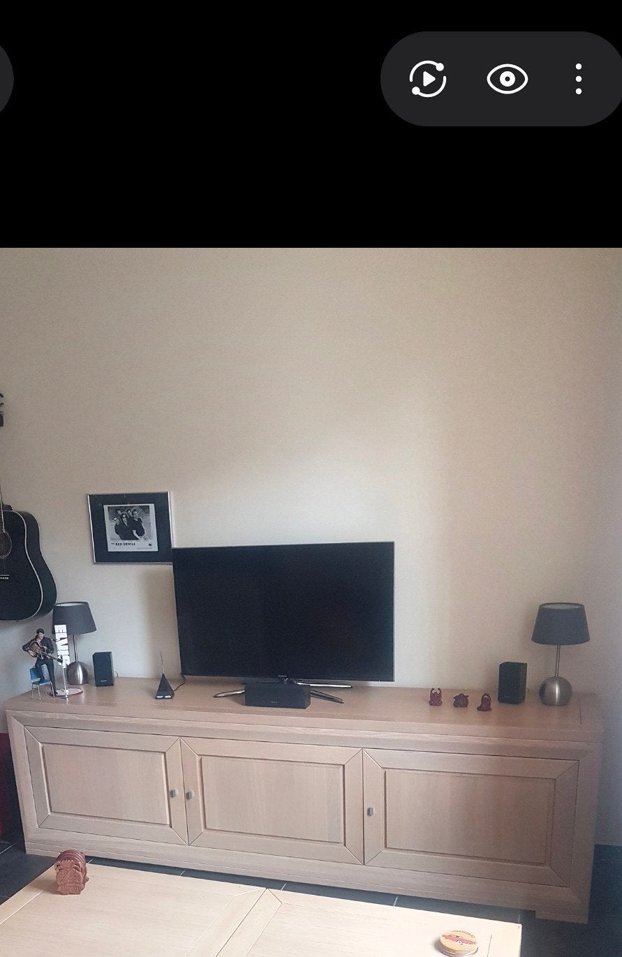 Te koop, blank eiken massieve dressoir!, Ophalen, Met deur(en), Eikenhout, Zo goed als nieuw