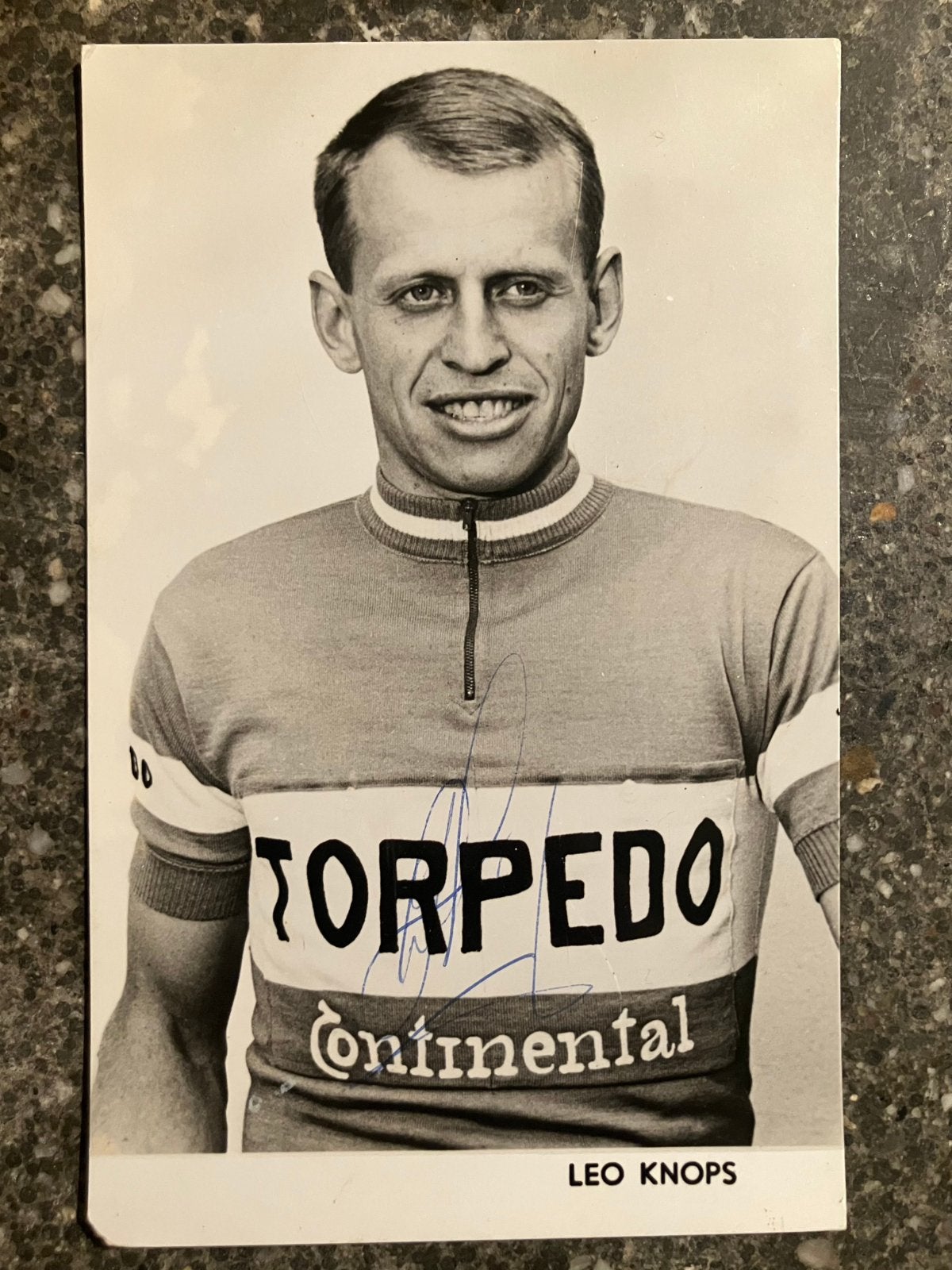 Leo Knops - handtekening op kaart wielrennen, Ophalen of Verzenden, Zo goed als nieuw, Buitenlandse clubs, Poster, Plaatje of Sticker