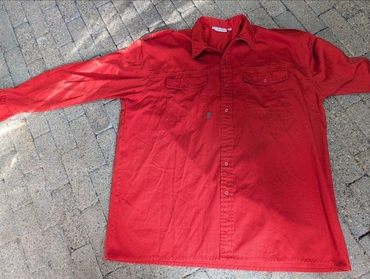Scouting blouse, maat 42, rood, Explorers, rowans/ bevers, Ophalen of Verzenden, Gebruikt, Kleding